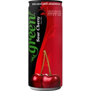 Refresco de Cola con Cereza Ácida con Gas Endulzado con Stevia Green Cola
