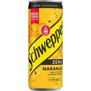 Refresco de Naranja con Gas 100% Aromas Naturales  Schweppes Zero 33 CL