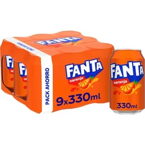 Refresco de Naranja con Gas Pack 9  Fanta 33 CL