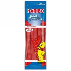 Regaliz de Goma Fresa Mega Torcidas Haribo 200 G.