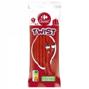 Regaliz de Goma Rojo Twist Carrefour Classic 200 G.