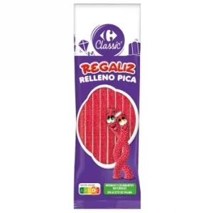 Regaliz de Goma Sabor Fresa y Pica Pica Carrefour Classic 200 G.
