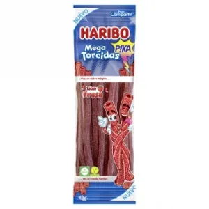 Regalíz de Goma Sabor Pika Fresa Mega Torcidas Haribo 200 G.