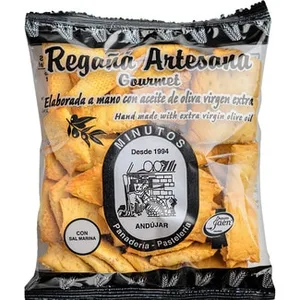 Regañás Artesanas Gourmet Elaborada a Mano con Aceite de Oliva Virgen Extra y Sal Marina  Minutos 200 G