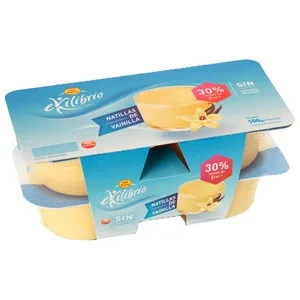 Reina Natillas de Vainila sin Gluten y sin Azúcares Añadidos Reina Equilibrio 4 X 125 G. 500 G