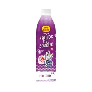Reina Yogur Líquido para Beber con Frambuesas, Arádanos y Mora, Elaborado sin Gluten 1.5 L. 1500 ML