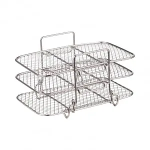 Rejilla para Freidora de Aire 3 Niveles en Acero Inoxidable Masterpro Foodies
