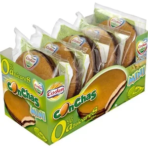 Bizcochos Rellenos de Chocolate 0% Azúcares Añadidos 5 Unidades Envueltas Individualmente Codan