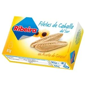 Ribeira Filete Caballa en Aceite de Girasol 60g 60 G