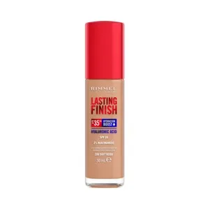 Rimmel Lasting Finish 35 Hour Foundation  Tono 200 Soft Beige Base de Maquillaje Hidratante y de Larga Duración.