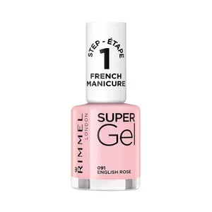 Rimmel Super Gel Tono 091 English Rose Esmalte de Uñas para Manicura Francesa.