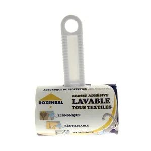 Rozenbal Rodillo Quitapelusas Adhesivo Lavable con Cubierta Protectora Rozenbal 1 Unidad