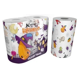Kartika Rollo de Papel de Cocina Halloween 2 Rollos de 2 Capas 2 UD