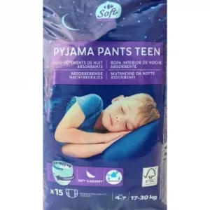 Ropa Interior Absorbente Niño Noche Carrefour Soft 4-7 Años (17kg-30 Kg.) 15 Ud.