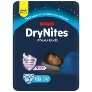 Ropa Interior Absorbente Niño Noche Drynites 8-13 Años (30-48 Kg.) 13 Ud.