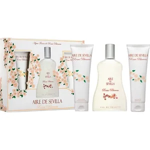 Rosas Blancas Estuche con Eau de Toilette Femenina Natural + Crema Hidratante Corporal Perfumada Tubo 150 Ml+ Gel de Ducha Tubo 75 Ml Aire de Sevilla