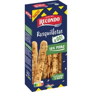Rosquilletas & Go! Snacks de Pan con Pipas Estirados a Mano Recondo