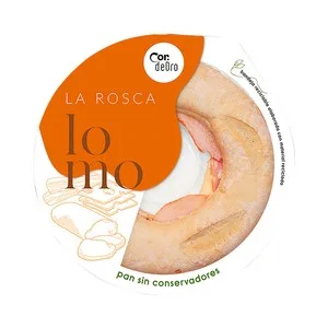 Deoro Rosquita Rellena de Queso Fundido, Fiambre de Lomo Adobado Cocido, Bacon Cocido Ahumado y Salsa de Tomate 220 G.