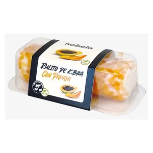 Nobela Rulito de Queso Vegano (almendras) con Papaya 85 G.