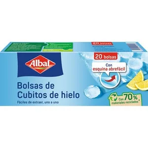 Bolsas de Cubitos de Hielo con Abrefácil  Albal 20 Unidades