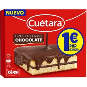 Bizcocho Sabor Chocolate 4 Unidades Cuetara