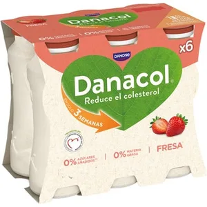 Sabor Fresa 0% Azúcares Añadidos sin Gluten Pack 6 Danone Danacol