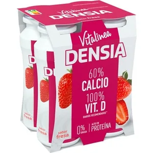 Sabor Fresa Desnatado 0% M.g. con Calcio sin Gluten Pack 4 Danone Densia