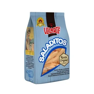 Velarte Saladitos (palitos de Pan Crujiente con un Toque Salado) 240 G.