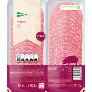 Salami Extra en Lonchas sin Gluten Pack 2 X 112,5 G  el Corte Ingles 225 G