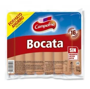 Salchicha Hot Dog Campofrío sin Gluten y sin Lactosa 1 Kg.