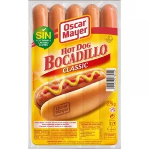 Salchichas Cocidas Wieners Bocadillo Oscar Mayer sin Gluten sin Lactosa 275 G.