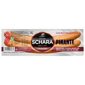 Salchichas Cocidas y Ahumadas Picantes y Elaboradas Artesanalmente en Tripa Natural Schara Creaciones 170 G. 175 G