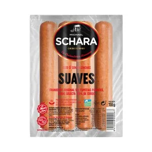 Salchichas Cocidas y Ahumadas Tipo Frankfurt, Especiales para Parrilla Schara 400 G