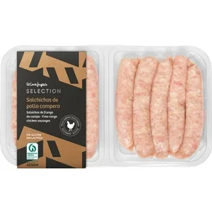 Salchichas de Pollo Campero sin Gluten y sin Lactosa  el Corte Ingles Selection 350 G