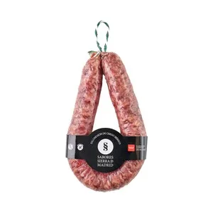 Sabores Sierra de Madrid Salchichón de Cerdo Ibérico, Elaborado sin Gluten 250 G.