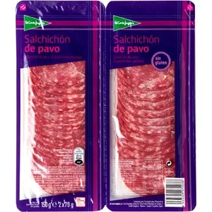 Salchichón de Pavo en Lonchas sin Gluten Pack 2 X 75 G el Corte Ingles