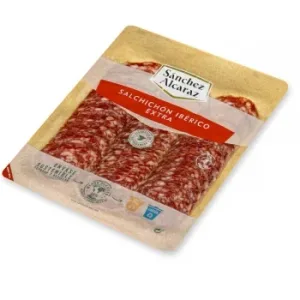 Salchichón Ibérico Extra 50% Raza Ibérica en Lonchas Sánchez Alcaraz sin Gluten 100 G