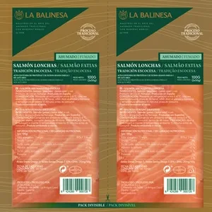 Salmón Ahumado en Lonchas Tradición Escocesa sin Azúcares Añadidos Pack 2 la Balinesa