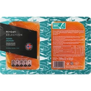 Salmón Ahumado Noruego en Lonchas  el Corte Ingles Selection 100 G