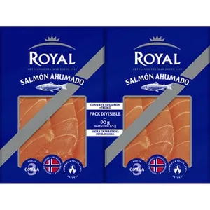 Salmón Ahumado Noruego en Mini Lonchas Pack 2 X 45 G Royal