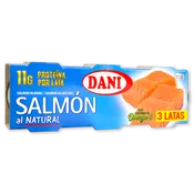 Salmón al Natural Dani Paq. de 3 U. de 50g