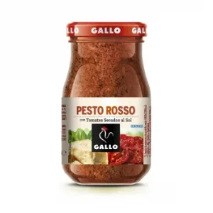 Salsa al Pesto Rosso Gallo sin Gluten 190 G.
