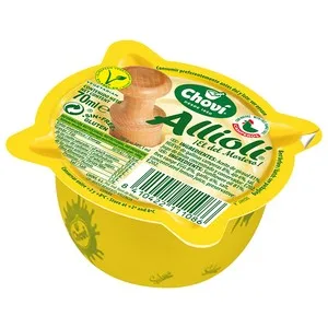 Chovi Salsa Allioli Tradicional (aceite, Ajo, Huevo, Sal y Jugo de Limón), Minimoreto 70 Ml. 
