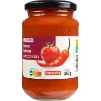 Salsa Arrabbiata Eroski, Frasco 350 G