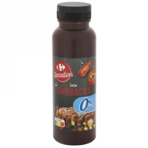 Salsa Barbacoa Sensation Carrefour sin Gluten y sin Azúcar Añadido Envase 310 G.