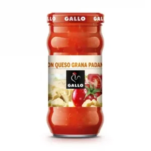 Salsa con Queso Grana Padano Gallo sin Gluten Tarro 350 G.