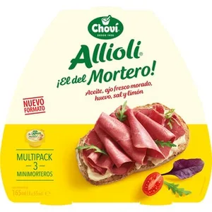 Salsa Fresca Alioli sin Gluten Pack 3 X 55 Ml Chovi