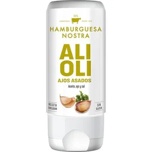 Salsa HN Alioli de Ajos Asados sin Gluten Hamburguesa Nostra