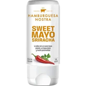 Salsa HN Sweet Mayo Sriracha sin Gluten  Hamburguesa Nostra 180 ML
