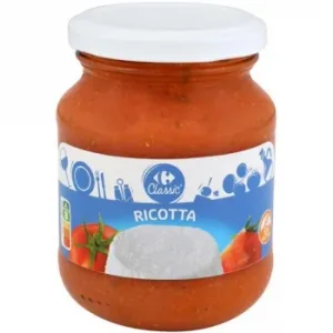 Salsa Ricotta Classic Carrefour sin Gluten 300 G.